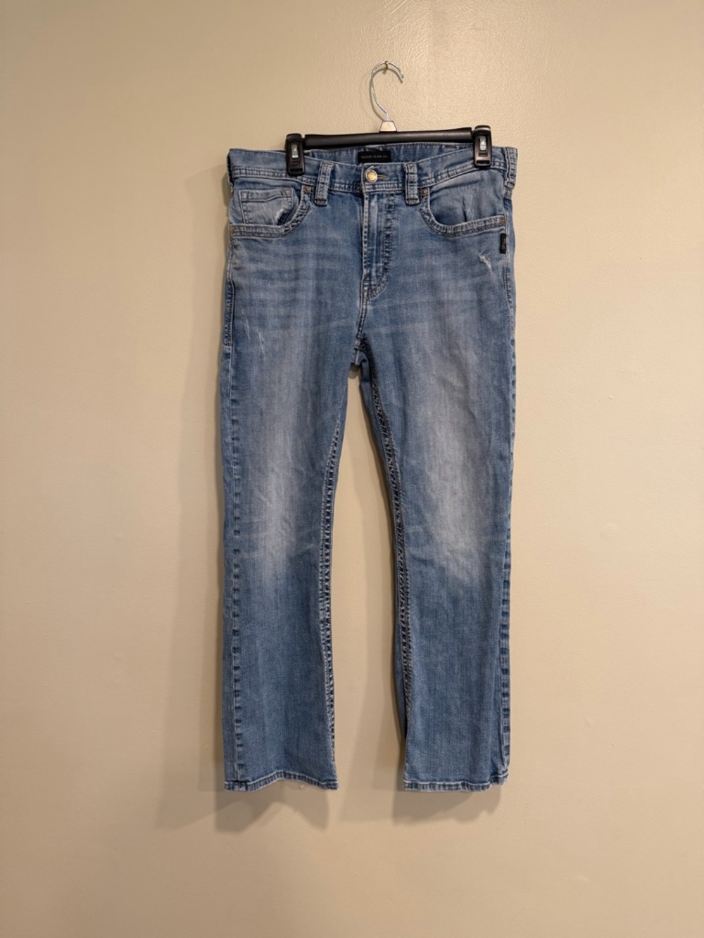 Light Wash Straight Leg Jeans Silver Jeans Co Size 34